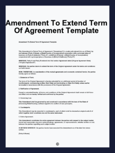 Amendment To Extend Term Of Agreement Template amendment-to-extend-term-of-agreement-template