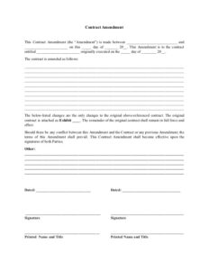 Amendment to Service Agreement Template amendment-to-service-agreement-template