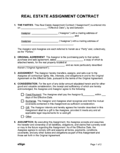 Assignment Of Purchase Agreement Template assignment-of-purchase-agreement-template