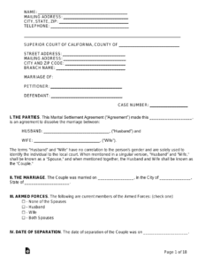 California Divorce Settlement Agreement Template california-divorce-settlement-agreement-template