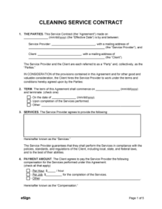 Commercial Cleaning Service Agreement Template commercial-cleaning-service-agreement-template