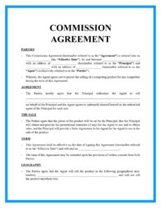 Commission Sales Agent Agreement Template commission-sales-agent-agreement-template