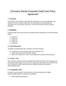 Company Credit Card Use Agreement Template company-credit-card-use-agreement-template