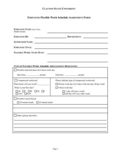 Employee Work Schedule Agreement Template employee-work-schedule-agreement-template