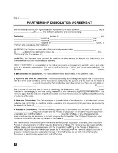 End Of Partnership Agreement Template end-of-partnership-agreement-template