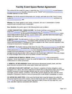 Facility Event Space Rental Agreement Template facility-event-space-rental-agreement-template