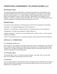 Farm LLC Operating Agreement Template farm-llc-operating-agreement-template