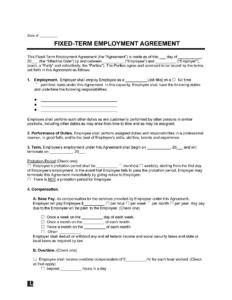Fixed Term Employment Agreement Template fixed-term-employment-agreement-template