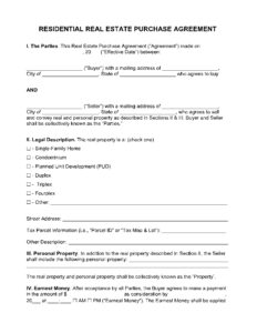 for-sale-by-owner-purchase-agreement-template