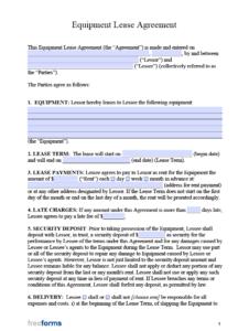Heavy Equipment Rental Agreement Template heavy-equipment-rental-agreement-template