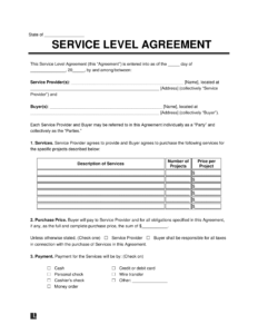 hosting-service-level-agreement-template