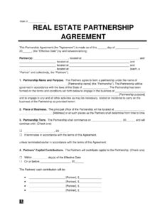 House Flipping Partnership Agreement Template house-flipping-partnership-agreement-template