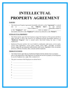 Intellectual Property Rights Agreement Template intellectual-property-rights-agreement-template