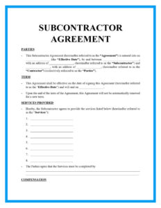 Labour Only Subcontractor Agreement Template labour-only-subcontractor-agreement-template