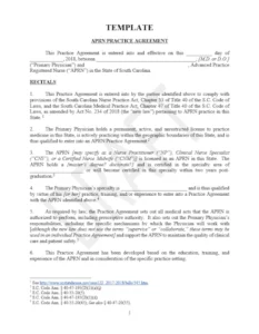 south-carolina-nurse-practitioner-collaborative-agreement-template